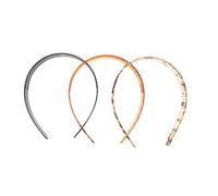 NIYANGLE Banda Ancha de PC 3 Piezas con Dientes Cortos Diadema para Mujer Antideslizante y Flexible, Diseño Retro 90 para Salidas Casuales y Noches de Cita
