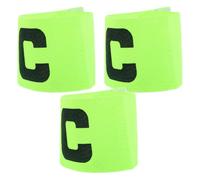 NIYANGLE Banda de Capitán de Fútbol, Brazalete de Capitán para Adultos, Correa Elástica Amarilla, 3 Pcs, Identificación Clara del Equipo, para Capitanes y Líderes de Equipo en Partidos