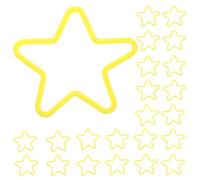 NIYANGLE Bandas Elásticas de Mago en Forma de Estrella, Banda Elástica Amarilla de Plástico, 50 Pcs, para Trucos de Fiesta y Bromas de Oficina, Principiantes