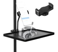 NIYANGLE Bandeja para Tarjeta de Sonido con Soporte para Móvil y Micrófono Diseño Minimalista Material Reforzado Fácil Instalación Estabilidad Mejorada para Uso Profesional Transmisión y