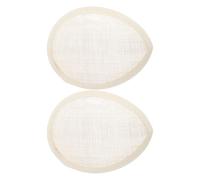 NIYANGLE Base para Tocado de Lino Malla Transpirable, Forma de Lágrima, Tamaño 10,4 X 13,7 Cm, Color Beige Crema, Pack de 2 Unidades, para Bodas, Iglesias y Fiestas de Té