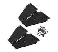 NIYANGLE Bisagra para Mesa Abatible Negra Grande con Tornillos Soporte Plegable Metálico de Alta Resistencia para Muebles Herrajes para Hojas Abatibles Adecuado para Espacios Pequeños y