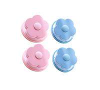 NIYANGLE Bolas de Lavado Depilatorias en Forma de Flor, 4 Piezas, Pp y Poliéster, para Ropa y Tejidos Resistentes, Fáciles de Limpiar y Seguras para Lavadora Color Aleatorio