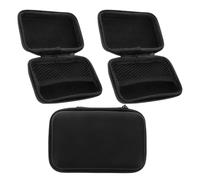 NIYANGLE Bolsa de Manicura Negra 3piezas para Manicura Profesional Estuche de Pinzas Vacío y Mini Bolsa Cremallera Fácil de Limpiar y Resistente