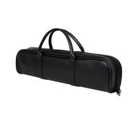 NIYANGLE Bolsa Protectora para Flauta de 16 Agujeros, Bolsa de Almacenamiento Negra de Cuero para Instrumento Musical, Contenedor Portátil Resistente para Transporte en Actividades al Aire