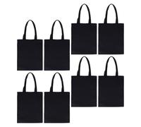 NIYANGLE Bolsas de Lona para Sublimación 8 Piezas 40X35 CM Negras con Asas Resistentes Reutilizables y Lavables Bolsas Multiusos para Manualidades Pintura Compra y Almacenamiento