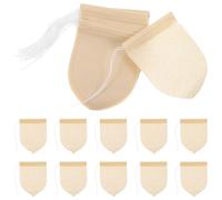 NIYANGLE Bolsitas de Té Desechables Cordón Ajustable Filtro de Papel para Infusión 6X8 CM Color Natural 100 Unidades Ideales para Preparar Té a Granel Especias y Hierbas Medicinales