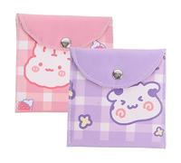 NIYANGLE Bragas 2 Piezas Bolsa De Afeitar Bolsa De Viaje Para Compresas Menstruales Bolsa De Almohadillas Menstruales Comodidad Bolso Pequeño Multiusos Monedero Niña Chica Objeto Pequeño Pu