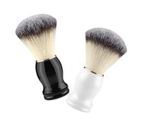 NIYANGLE Brochas De Afeitar Para Hombre 2 Piezas Negro y Blanco Cerdas Suaves Multifuncional Para Espumar y Limpiar Barba Afeitado Cuidados Personales