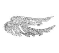 NIYANGLE Broche de Alas de Ángel, Pin Decorativo para Chaquetas, Aleación Plata, Accesorio Unisex para Bodas y Fiestas