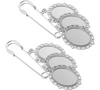 NIYANGLE Broche de Solapa de Aleación de Zinc Biseles Fotográficos, 2 Piezas, Colgantes de Transferencia Térmica para Decorar Ropa, Mochilas y Accesorios, Adorno DIY para Mujer