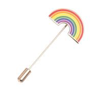 NIYANGLE Broche de Tira de Arcoíris para Solapa Lgbt, Insignia Gay con Aguja Larga, Pin de Pecho Lesbiano Colorido, Accesorio para Ropa y Eventos de Orgullo Lgtbi