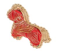 NIYANGLE Broche Tradicional Chino de Caballo Rojo Artesanal 2026, Pin de Solapa Feng Shui para Festival Año Chino, Accesorio Zodiacal Femenino para Ropa y Regalos