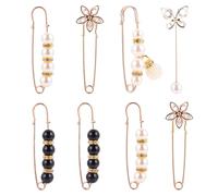 NIYANGLE Broches Ajustables para Cintura Mujer 8 Piezas Pasadores de Ajuste Delicados para Falda y Pantalón Accesorios para Ropa Protección contra Exposición