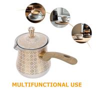 NIYANGLE Cafetera Turca de Acero Inoxidable 720 Ml Cafetera de Estufa con Vertedor Tetera Pequeña Flujo de Calor Uniforme Apta para Gas e Inducción Adecuada para Café Turco y Té en