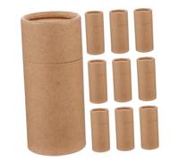 NIYANGLE Caja Cilíndrica de Papel Kraft para Almacenamiento 15 Unidades de 50 Ml Bote Reforzado para Té y Alimentos Secos Adecuado para Uso Doméstico y Conservación de Aromas