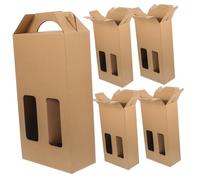 NIYANGLE Caja De 5 Piezas Bolsa De Vino Caja De Vino De Papel Bolsa De De Botella Manga De Japonés s s De Portabebidas Kraft Navidad De Botella Viajar
