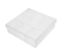 NIYANGLE Caja Transparente de Almacenamiento y Visibilidad Clara con Tapa Abatible de Acrílico Fácil Acceso para Bolas de Secadora para Lavandería y Estantes