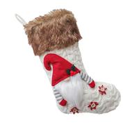 NIYANGLE Calcetín de Navidad sin Rostro Tejido Bolsa Colgante para Dulces Decoración Navideña para Árbol Chimenea y Fiestas Media Navideña Festiva para Regalos