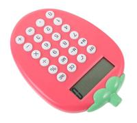 NIYANGLE Calculadora Solar Portátil Pequeña para Oficina y Estudiantes Calculadora Electrónica Ligera y Práctica Diseño Decorativo de Fresa Herramienta Multifuncional para Matemáticas