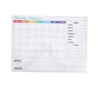 NIYANGLE Calendario Mensual de Pizarra Blanca Autoadhesiva PVC 30X40 CM Pegatina Borrable en Seco para Pared y Oficina Planificador Semanal Reutilizable Organizador de Tareas y Notas