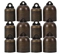 NIYANGLE Campanas de Metal para Manualidades 20 Piezas 26Mm y 32Mm Color Rojo Cobre Vintage Campanas Colgantes de Hierro Rústico para Decoración Interior y Exterior Sonido Claro para