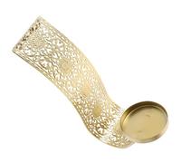 NIYANGLE Candelabro Diseño Hueco de Hierro Dorado de Pared Estilo Oriente Medio para Decoración Elegante en Dormitorio y Cocina