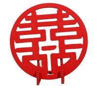 NIYANGLE Centro de Mesa para Boda Decoración Tradicional China, Cartel Doble XI de Fieltro Rojo, Decoración de Sala de Bodas y Apartamento, Artículo Decorativo Chino para Eventos y Regalos