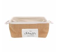 NIYANGLE Cesta Decorativa y Práctica Tejida a Mano de Almacenamiento de Yute y Algodón para Frutas y Objetos Pequeños para Escritorio y Organización del Hogar
