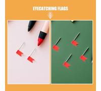 NIYANGLE Chinchetas para Mapas Bandera Roja 500 Unidades Cabezas de Plástico para Tablero de Corcho Blando Tachuelas Decorativas para Colgar Cuadros y Mapas Escolares Uso Oficina y