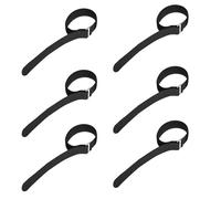 NIYANGLE Cintas de Repuesto para Crampones de Montaña Negro, Compatibles Universalmente, Hechas de Nylon y Metal, Paquete de 3 Pares para Escalada al Aire Libre