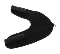 NIYANGLE Cinturón Elástico de Entrenamiento Abdominal Mango de Caucho Negro, Accesorio para Máquina de Cable de Gimnasio, Correa Acolchada para Ejercicios de Fuerza y Musculación en Casa