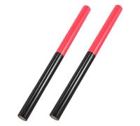 NIYANGLE Claves de Madera para Percusión Palillos para Baile Chino de Rojo y Negro Instrumento Musical para Festivales y Actividades Grupales