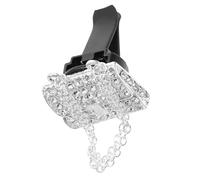 NIYANGLE Clip para Ambientador de Coche Fragancia Integrada, Decoración Interior Plata Diseño de Bolso y Adorno Real, Compatible Rejillas de Ventilación, Accesorio Compacto para Ambientar