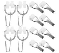 NIYANGLE Clips Deslizantes para Cortinas de Autocaravana Ganchos Metálicos y Rodillos de Nailon, Paquete de 50, Accesorios para Rieles en T, Ideales para Cortinas y Toldos en Furgonetas y