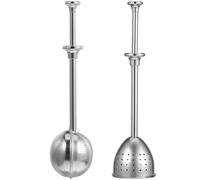 NIYANGLE Coladores de Té Suelto 2 Piezas de Acero Inoxidable 304, Infusores Mango Largo, Bola y Cono para Uso Versátil y Fácil Limpieza en Cocina