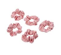 NIYANGLE Coleteros Elásticos Cabello 5 Piezas, Lazos Satinados Rosa N.º 104, Tamaño Estándar, Soporte para Coleta, Accesorios para Mujeres y Niñas Uso Diario