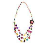 NIYANGLE Collar Bohemio Retro Hecho a Mano Cuentas de Madera y Caparazón Natural, Diseño Colorido y Duradero para Uso Diario y Cualquier Ocasión