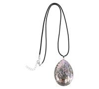 NIYANGLE Collar Colgante de Abulón Natural para Mujer, Concha Marina Iridiscente Multicolor, Joyería Bohemia Ligera para Verano, Playa, Fiestas y Uso Diario, Obsequio Náutico Único