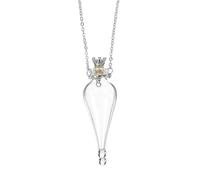 NIYANGLE Collar Mini Botella de Vidrio Cadena, Colgante Pequeño en Forma de Frasco para Guardar Recuerdos, Material Resistente que No se Desvanece, Adecuado para Luna de Miel