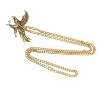 NIYANGLE Collar para Hombres Colgante de Águila Dorada, Cadena Metálica Resistente, Joyería Masculina Vintage Adecuado para Uso Diario y Obsequio Simbólico de Fuerza y Libertad