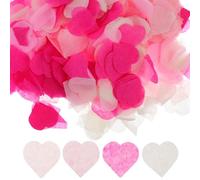NIYANGLE Confeti Decorativo Papel Biodegradable en Forma de Corazón para Relleno de Globos y Decoración de Mesa, 4 Paquetes Románticos y Dulces para Bodas y Cumpleaños