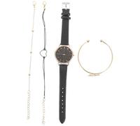 NIYANGLE Conjunto de Reloj y Brazalete Correa de PU Cómoda para Mujer y Diseño Casual, Lectura Clara Hora Adecuado para Fiestas y Uso Diario