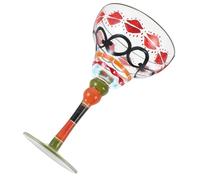 NIYANGLE Copa de Cóctel de Vidrio Pintado a Mano, Resistente al Desgaste, Color Cristal Transparente, Capacidad Media, Vaso para Vino y Whisky, Accesorio para Fiestas y Uso Doméstico