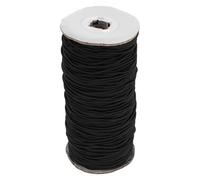 NIYANGLE Cordón Elástico Negro 3 Mm 100 Yardas para Bisutería, Hilo Trenzado para Abalorios y Manualidades, Banda Elástica para Coser y Fabricación de Joyas, Uso en Pulseras y Collares