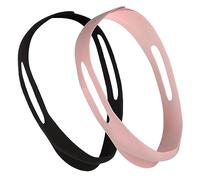 NIYANGLE Correa Antirronquidos Profesional 2 Piezas Banda Para Barbilla Negra y Rosa Transpirable Ajuste Cómodo Solución Ronquidos Uso Nocturno Para Adultos