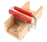 NIYANGLE Cortador de Jabón de Madera de Pino Doble Ranura y Cuchillas de Acero Inoxidable Herramienta para Hacer Jabón Casero Accesorio para Cortar Artesanal Compacto y Preciso para