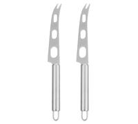 NIYANGLE Cortador de Queso y Mantequilla de Acero Inoxidable, Cuchillo para Pizza y Espátula de Queso Manual, 2 Piezas, 2.6x26 Cm, Utensilios de Cocina para Hornear y Servir en Hogar