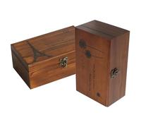 NIYANGLE Costurero Vintage de Madera Portátil con Compartimentos Organizadores para Hilo y Agujas, Caja de Costura Completa Ligera Adecuado para Viajes y Manualidades