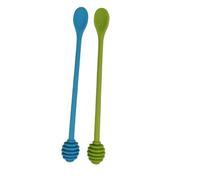 NIYANGLE Cuchara Miel Silicona con Mango Agitador para Dispensar Jarabe y Mermelada Utensilio Cocina Seguro Color Aleatorio Color Aleatorio Color Aleatorio